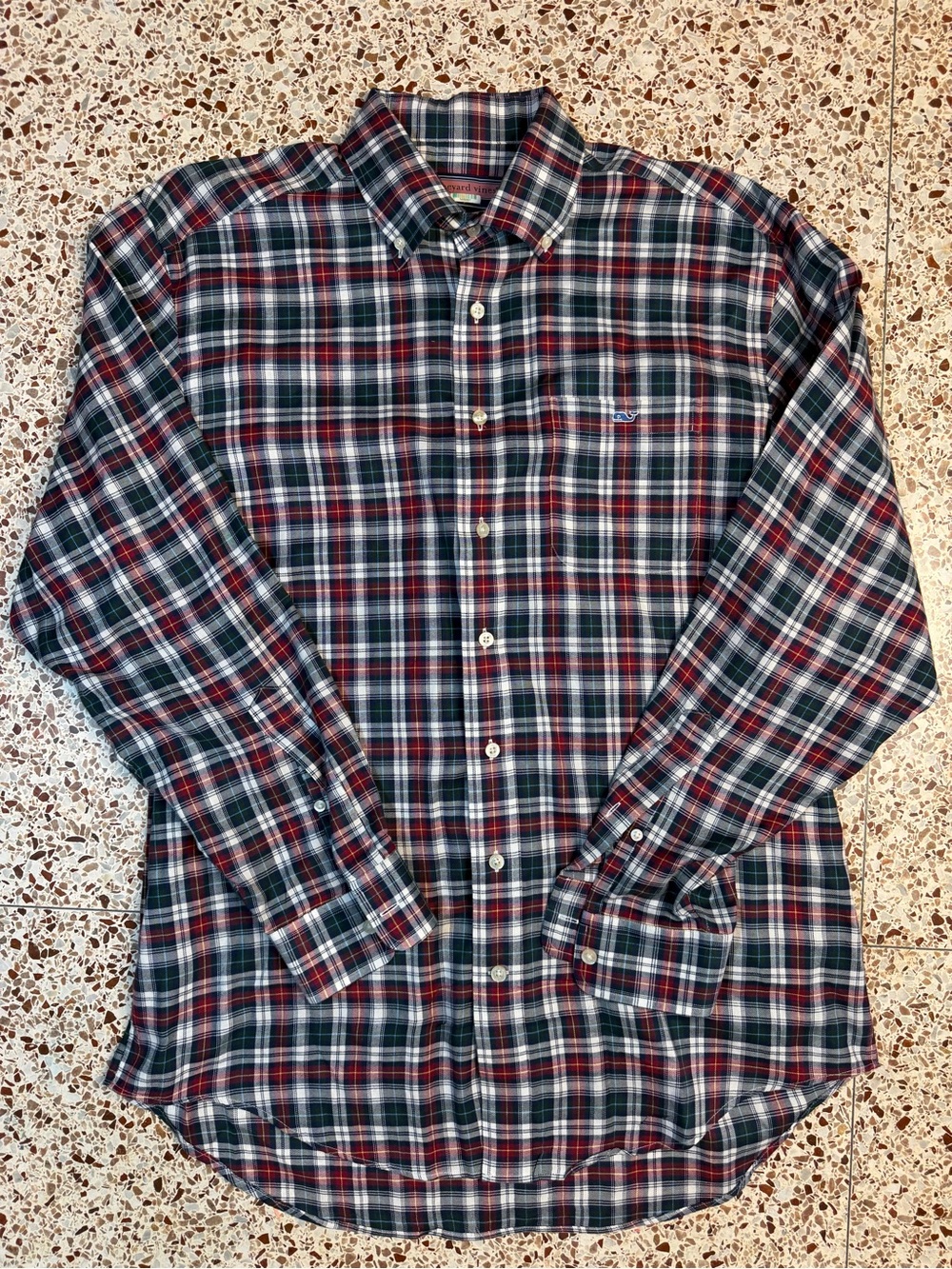 Vineyard Vines Tucker Shirt Plaid Cotton Button-Down M
